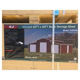 New 42x30ft Heavy-Duty Metal Storage Shed - Model K4230G