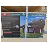New KJ 23x22ft Double Garage Metal Shed Kit - Model K2223G