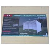 KJ Heavy-Duty 20x12ft Livestock Metal Shed - Model K1912