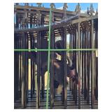 Decorative Black Iron Security Gate with Lion Motif - Ranch IRIG Model (One Set)