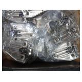 Chibery 1/8, 1/4, 3/8, 5/16 Overlay Soft Close Concealed Hinge for Face Frame Door Frameless Door, 3D Clip-on Plate, Self Closing Hidden Satin Nickel, 105° Angle, H=3, Half Overlay, 50 Pack