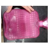 samply Hot Water Bottle with Knitted Cover, 2L Hot Water Bag for Hot and Cold Compress, Hand Feet Warmer, Ideal for Menstrual Cramps, Neck and Shoulder Pain Relief,Red