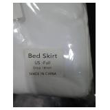 xuan dian Bed Skirt Ruffled Bed Skirt with Split Corners, 18 Inch Drop Dust Ruffle Bed Skirts with Platform, White, Full Size