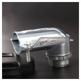 Tewloss 5 Pcs 90° Squeeze Connectors, Zinc Die Cast, 1/2 Inch Flexible Metal Conduit (1/2)