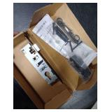 Euro Mortise Storm Door Handle Complete Set Fits for Pella Screen Door Hardware, 2-1/2 Handle PZ, 7/8 Backset, 7-1/4 Trimplate H.C., Non-Handed, Matte Black