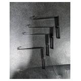 Amylove 4 Pcs Adjustable Cubicle Hanger Universal Partition Metal Cubicle Hooks Door Hanger, Adjusted to Fit Panels with 1 3/8 Inch to 3 1/2 Inch Thickness for Office Whiteboard (Black)