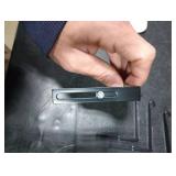 Amylove 4 Pcs Adjustable Cubicle Hanger Universal Partition Metal Cubicle Hooks Door Hanger, Adjusted to Fit Panels with 1 3/8 Inch to 3 1/2 Inch Thickness for Office Whiteboard (Black)