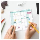 Eyrozill Small Pocket Calendar 2025-2027 for Purse, 3.66 x 6.65, 24-Month Portable Planner Book with PVC Cover, Jul.2025-Jun.2027