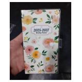 Eyrozill Small Pocket Calendar 2025-2027 for Purse, 3.66 x 6.65, 24-Month Portable Planner Book with PVC Cover, Jul.2025-Jun.2027