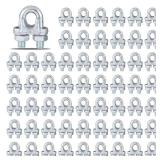 120PCS M5 Heavy Duty Wire Rope Clamps, 3/16-Inch Zinc Plated Wire Cable Clamps for Secure Connections Boat, Tent, Clothesline, Rigging & More