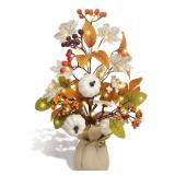 Fall Decorations for Home 18 Inch Fall Tree, Fake Pumpkin Berry Maple Leaves Fall Decor Table Centerpieces, Autumn Harvest Home Decor Indoor for Halloween Party Thanksgiving