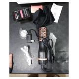 slopehill Mini Dual Voltage Hair Dryer Brush,1000 Watts Travel Hot Air Brush with European Plug, Ionic Hair Dryer and Styler for Women for Home & Salon, Oval Barrel 2 Heat & 2 Speed Settings