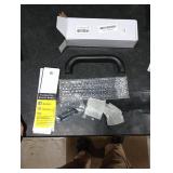 Haritoft All New Sliding Barn Door Handle Pull and Flush Hardware Set, Two-Side with Flat Back-Plate Design, C-Shape, Rustic Black