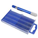 21PCS Carburetor Jet Drill Bits Pin Vise Set, Numbered 61-80 Mini Jeweler