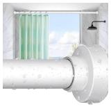 YNL Tension Shower Curtain Rod 34-96 Inches (2.8-8ft) Adjustable Spring Shower Rod No Drilling, Non-Slip, Never Rust, Stainless Steel, Suitable for Bathroom Window Kitchen,White