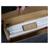 YNL Tension Shower Curtain Rod 34-96 Inches (2.8-8ft) Adjustable Spring Shower Rod No Drilling, Non-Slip, Never Rust, Stainless Steel, Suitable for Bathroom Window Kitchen,White