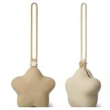 Moonkie Silicone Pacifier Holder Case, Cute Portable Pacifier Storage Case, 2 Pack