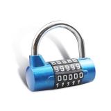 SISAV 5 Digit Combination Lock,Gym Padlock,Replaceable Combination Lock,Suitable for School Lockers,Tool Boxes,Fences,Blue(1 Pack)