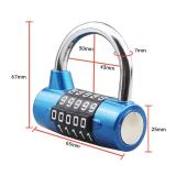 SISAV 5 Digit Combination Lock,Gym Padlock,Replaceable Combination Lock,Suitable for School Lockers,Tool Boxes,Fences,Blue(1 Pack)
