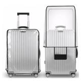 T Tersely Clear PVC Suitcase Cover Protectors 20/24/26/28/30 Inch Suitcase Baggage Covers - Waterproof Dustproof and Anti-Scratch 20-30 Inch Luggage Cover (22inch)