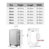 T Tersely Clear PVC Suitcase Cover Protectors 20/24/26/28/30 Inch Suitcase Baggage Covers - Waterproof Dustproof and Anti-Scratch 20-30 Inch Luggage Cover (22inch)