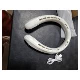 Neck Fan, Portable Fan around Neck, 5200mAh Battery Operated Wearable Personal Fan with USB Rechargeable, 3 Wind Speed,Ultra Quiet, Bladeless,Headphone Design for Travel, Men Women