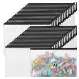 Jetec 32 Pcs Mesh Zipper Bags Toy Storage Bikini Organizer Bag Bolsas Para Guardar Trajes De Bano Waterproof Zipper Reusable Pouch Puzzle Multipurpose for Storage Office(Black,13 x 9.5 Inch)