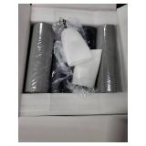 Seealle Modern Table Lamps Set of 2 - Touch Bedside Lamp for Nightstand with USB C+A,3-Way Dimmable Black Nightstand Lamps for Living Room Bedroom End Table with Grey Shade