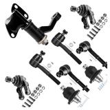 SOSOPART 9pc Set Suspension Kit Lower Ball Joint Upper Ball Joint Inner Tie Rod End Outer Tie Rod End Idler Arm Replacement for 1995-1997 For Nissan Pickup 1987-1993 Pathfinder