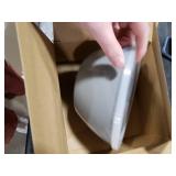 CherHome Mixing Bowls with Lids Set of 3,Lightweight Serving Bowl with lid,Nesting Plastic Salad Bowls with Lids for Kitchen Prepping,Baking,Serving,Microwave Safe,Dishwasher Safe (Grey)