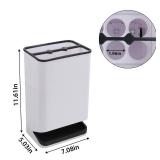 DricRoda Umbrella Stand Holder for Entryway, Umbrella Rack with Removable Drip Tray Free Standing Organizer for Umbrella Walking Sticks Canes, Stored 6 Umbrellas, Ideal for Home Office Decor, White