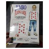Gamie Giant Poker Jumbo Playing Cards - 10.5 Inches X 14.5 Inches - Extra Large Playing Cards Set with 2 Jokers - Huge Casino Game Cards for Kids and Adults - Oversize Poker Party Decorations - 1 Pack
