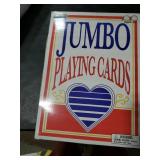 Gamie Giant Poker Jumbo Playing Cards - 10.5 Inches X 14.5 Inches - Extra Large Playing Cards Set with 2 Jokers - Huge Casino Game Cards for Kids and Adults - Oversize Poker Party Decorations - 1 Pack