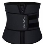 HOPLYNN Neoprene Sweat Waist Trainer Corset Trimmer Shaper Belt for Women, Workout Plus Size Waist Cincher Stomach Wraps Bands Black Small