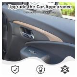 HIRUFAIT 2PCS Front Inner Door Decorative Strip Cover Trim for Honda Pilot 2016-2022, ABS Material Automotive Inner Door Panel Sticker Accessories (Pear Wood Grain)