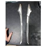 HIRUFAIT 2PCS Front Inner Door Decorative Strip Cover Trim for Honda Pilot 2016-2022, ABS Material Automotive Inner Door Panel Sticker Accessories (Pear Wood Grain)