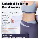 Cozyhealth Elastic Universal Post Surgery Abdominal Binder Lower Waist Support Belt, Wide Belly Girdle Postpartum Stomach Surgical Compression Belly Band for Men and Women (2 Panel - 6, Small) ONLY 1