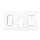 Kasa Smart Dimmer Switch HS220P3, Single Pole, Needs Neutral Wire, 2.4GHz Wi-Fi Light Switch Works with Alexa and Google Home, UL Certified,, No Hub Required, 3-Pack