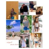 onlypuff Womens Denim Shorts Destressed Jean Shorts Grey Casual Shorts Stretchy Jeans L