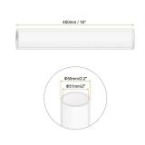 Rebower 18 Clear Plastic Rigid Pipe 51mm ID x 55mm OD (2 ID x 2.2 OD) Acrylic Round Polycarbonate Tubing, [for Plumbing, Hydraulics, Aquarium]
