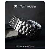 Fullmosa Metal Band Compatible with Apple Watch Bands Series 11 10 42mm, Stainless Steel Strap iWatch Band with Case for Apple Watch, Silver