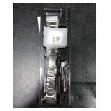 Fullmosa Metal Band Compatible with Apple Watch Bands Series 11 10 42mm, Stainless Steel Strap iWatch Band with Case for Apple Watch, Silver