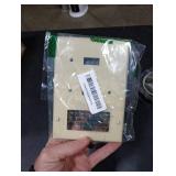 ENERLITES Combination Double Toggle/Single Decorator Rocker Outlet Wall Plate, Standard Size 3-Gang Light Switch Cover(4.5 x 6.38), Polycarbonate Thermoplastic, UL Listed 881231-I, Ivory