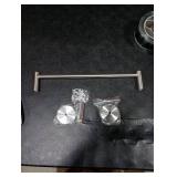 Adjustable Towel Bar, HOMOTEK Economical Bathroom Towel Holder Rod from 12 Inch to 22 Inch Single Towel Racks, Wall Mount Towel Rail, Towel Hanger Hook for Kitchen(1 Pack Brushed Stainless Steel)