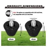 Football Boot Studs Replacement, Plastic Studs for Soccer Cleats with Nail Remover Rugby Soccer Screw-in Spikes, Suitable for Shoes with Spikes Requiring a Screw Diameter of 5mm