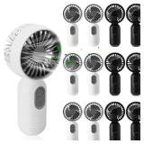 Rossesay 6pk Mini Portable Handheld Fan Bulk for Travel 3 Speeds, Rechargeable USB Battery Operated, Small Personal Eyelash Fans for Women Men Indoor Outdoor