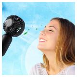 Rossesay 6pk Mini Portable Handheld Fan Bulk for Travel 3 Speeds, Rechargeable USB Battery Operated, Small Personal Eyelash Fans for Women Men Indoor Outdoor