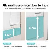 NUTIKAS Baby Bed Rail Guard for Toddlers - 35.4 Toddler Bed Rails for Crib,Twin,Full, Queen Bunk Size Bed Swing Down Bedrail Extral Tall Child Safety Side Railing Guards for Kids