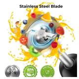 KOIOS Immersion Blender, 1100W 5-in-1 Multi-Purpose Hand Blender, 12-Speed, 600ml Beaker, 500ml Chopper, Egg Whisk, Milk Frother, Black