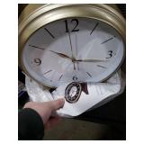 AYRELY Vintage Desk Clock Silent-Non-Ticking 10-inch dial Table Clock,Retro Mantel Clocks and Easy to Read for Living Room, Bedroom, Shelf Decoration, Fireplace, Farmhouse Decor (Gold)